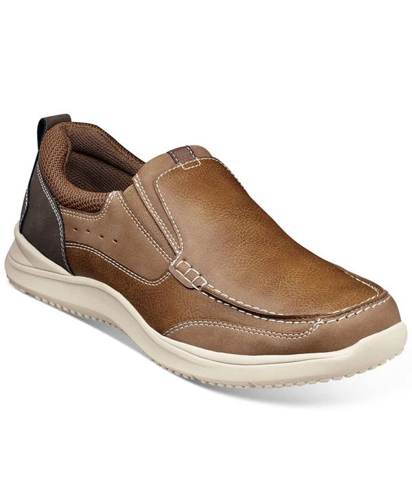 Nunn Bush Conway Moc Toe Slip-On 8.5 Men's Tan