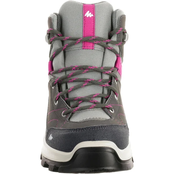 Quechua Kid's Mh500 - High-Top Waterproof Hiking Shoes in Iced Coffee, Size 13C