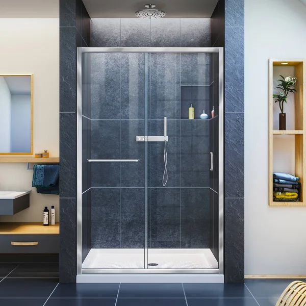 DreamLine SHDR-0948720-01 Infinity-Z Frameless Sliding Shower DOOR, 44 to 48-Inch, Chrome Finish