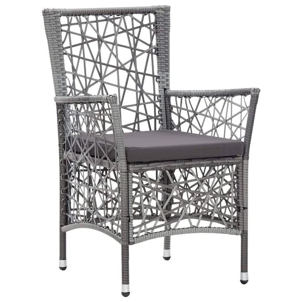 vidaXL Outdoor Chairs 2 Pcs with Cushions Poly Rattan White, 45999