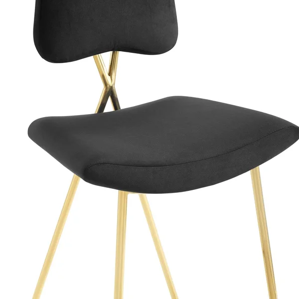 Modway Black Ponder Performance Velvet Counter Stool