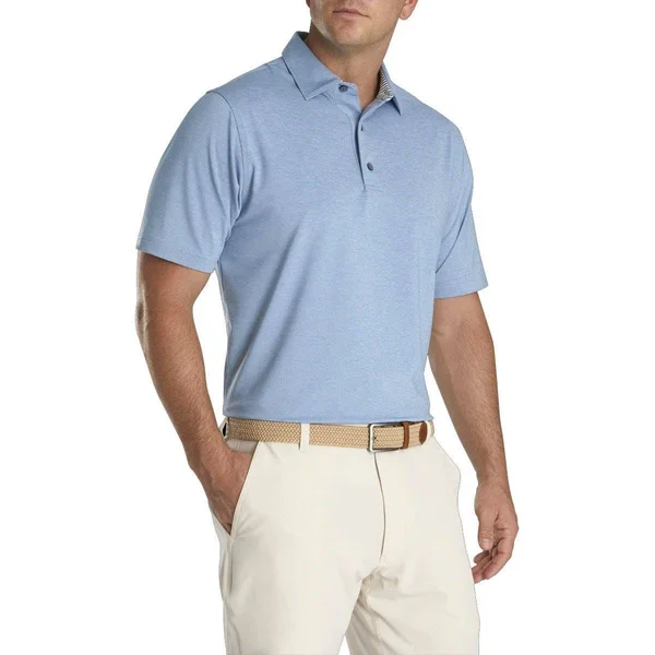 FootJoy Men's ProDry Lisle Golf Polo Blue Grey M