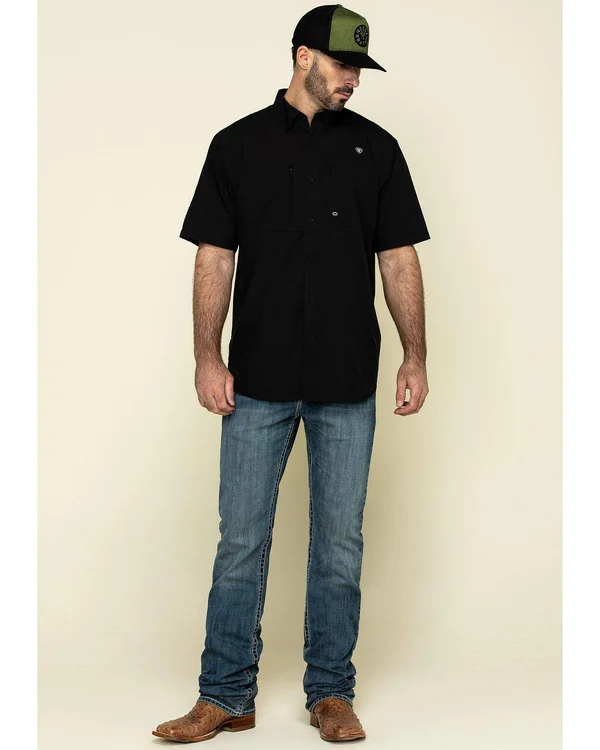Ariat Men's VentTEK Performance Short Sleeve Shirt - Black
