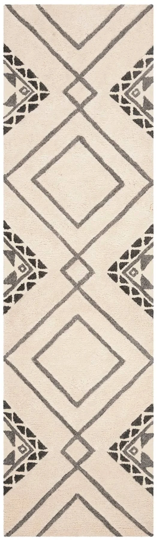 Safavieh Casablanca CSB301A 2&3x22 x 8&0x22 Runner Ivory - Grey Area Rug