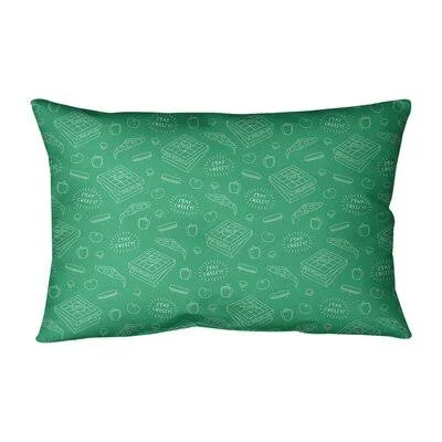 Kitterman Linen Lumbar Pillow Ebern Designs Fill Material: Polyester/Polyfill, Color: Jade Green