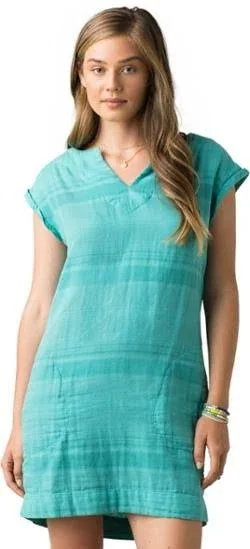 Prana Kai Dress- Women's Xs Retro Teal Stripe
