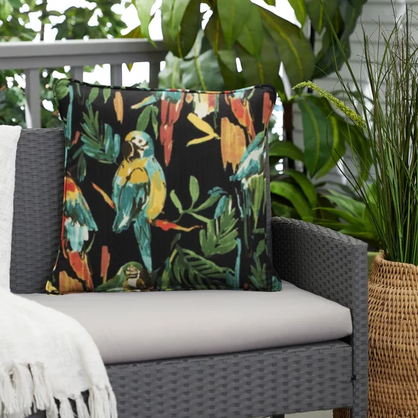 Indoor/Outdoor Develin Hightown Amazon Single Corded Square Pillow - 18x22 x 18x22