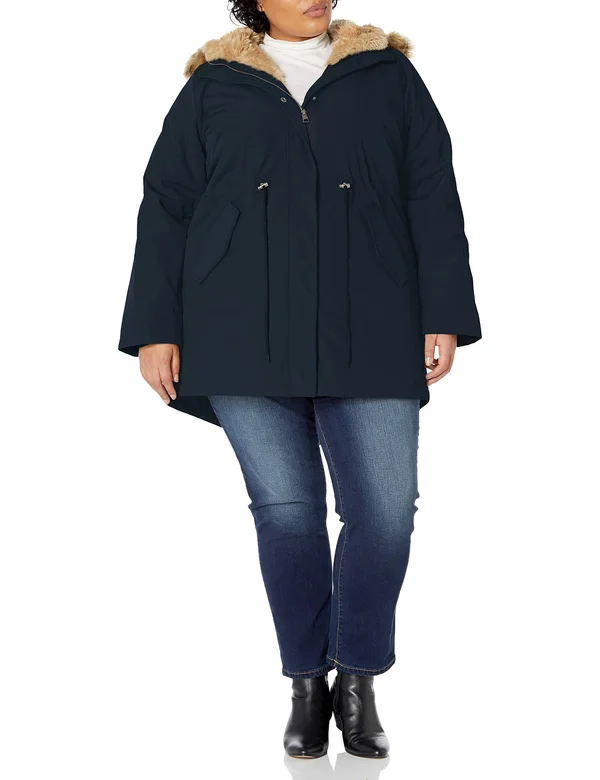 Levi&s Womens Winter Hooded Parka Coat Navy S