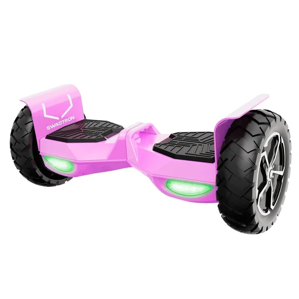 Swagtron Swagboard T6 Outlaw Off-Road Bluetooth Hoverboard - 12mph Speed, Pink
