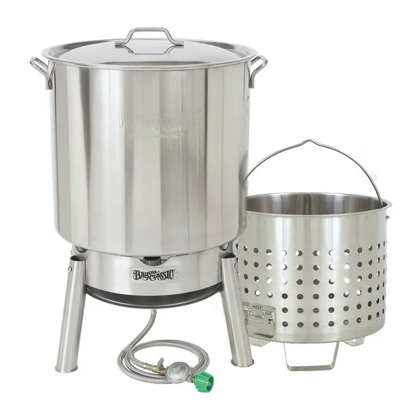 Bayou Classic KDS-982 82 Qt. Stainless Boil and Steam Kit