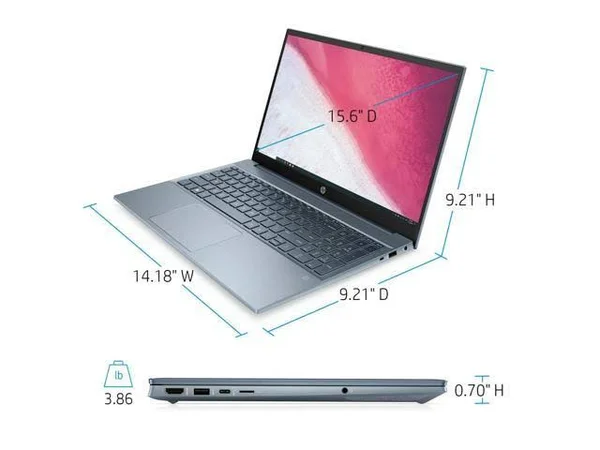 HP Pavilion 15 FHD, AMD Ryzen 5 4500u, 8GB Ram, 512gb Ssd, Horizon Blue