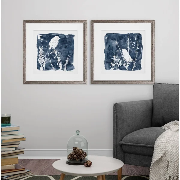 Wexford Home Indigo Bird -2 Piece Set