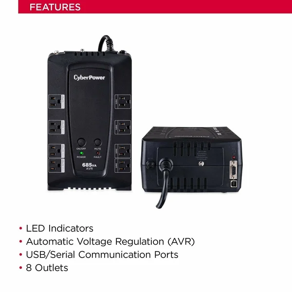 CyberPower CP685AVRG AVR Series UPS 685VA 390W Compact