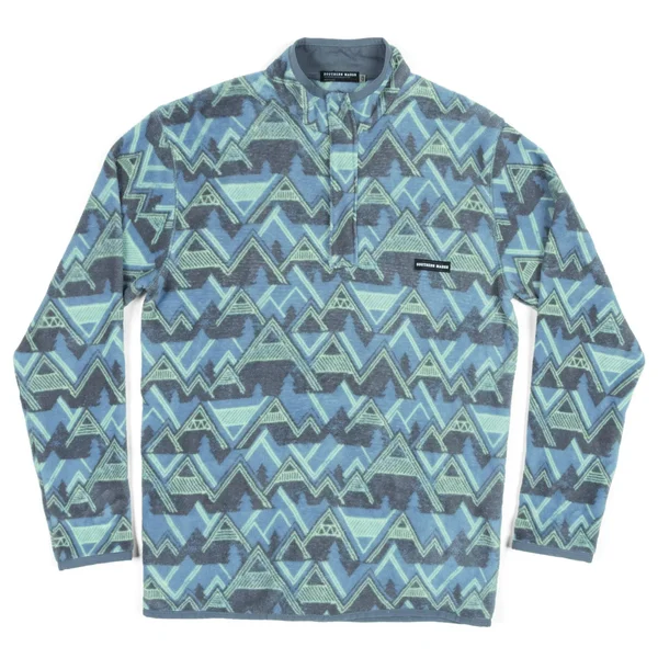 Southern Marsh Men's North Basin Pullover Fleece Slate/Sage Large Grey