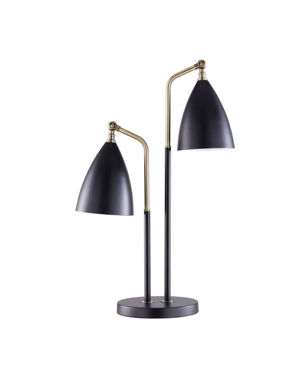 Southern Enterprises Campana 2 Light Table Lamp - Black