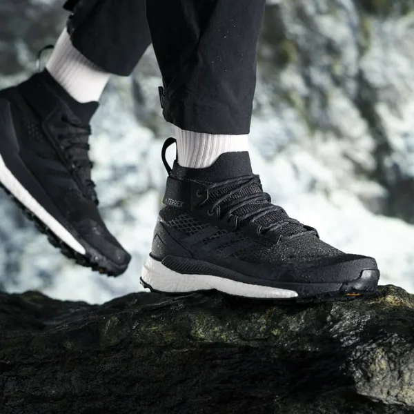 Adidas Terrex Free Hiker GTX - Men's Black/Grey/Three/Active Orange - 10.5