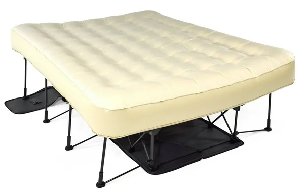 Ivation EZ-Bed (Queen) Air Mattress with Frame & Rolling Case, Self Inflatable, Blow Up Bed Auto Shut-Off, Comfortable
