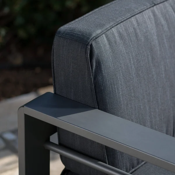 Cybele Doris Outdoor Silver Aluminum Loveseat and Coffee Table Set with Water Resistant Cushions - Light Teal