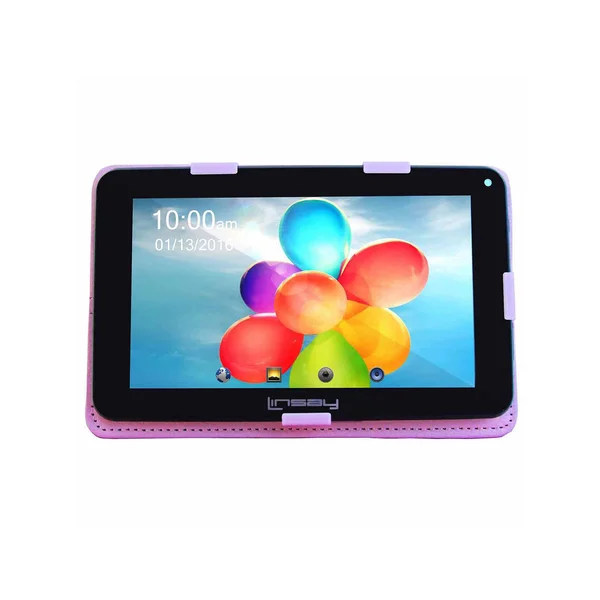Linsay 7x22 32GB Android 10 Tablet with Protective Case - Pink