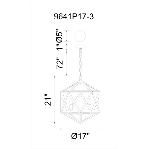 CWI Lighting 3 Light Up Pendant with Antique Forged Copper Finish