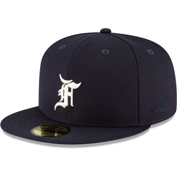 New Era Mens x Fear of God Fitted Cap - Navy/White Size 7 5/8