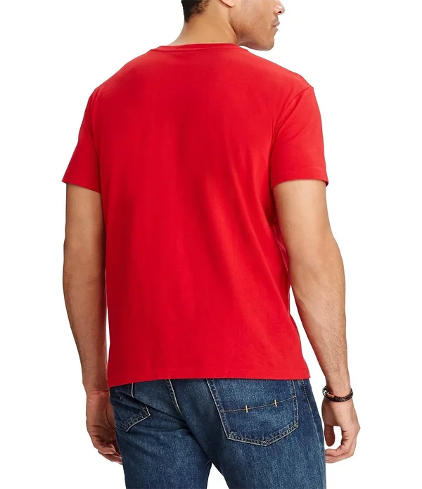 Polo Ralph Lauren Men's Big & Tall Classic Fit V-Neck T-Shirt - RL Red
