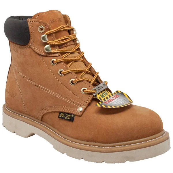 AdTec Men's 6 in. Tan Steel Toe Work Boot