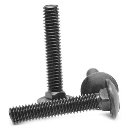 3/8 inch-16 x 2 1/4 inch (FT) Coarse Thread Grade 5 Carriage Bolt Medium Carbon Steel Black Oxide Pk 625