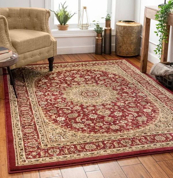 Well Woven Red 6& 7x22 x 9& 3x22 Aviva Rug Timeless Traditional Rectangle, 3713640-67093
