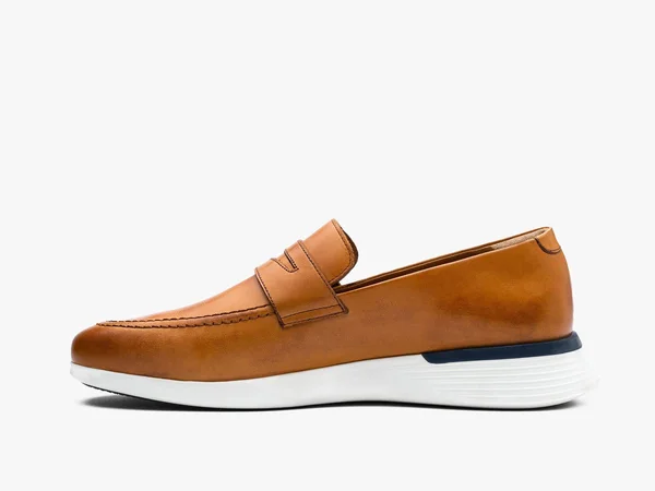 Crossover Loafer, Hybrid Dress Shoes, Wolf & Shepherd Honey, White, 12.5