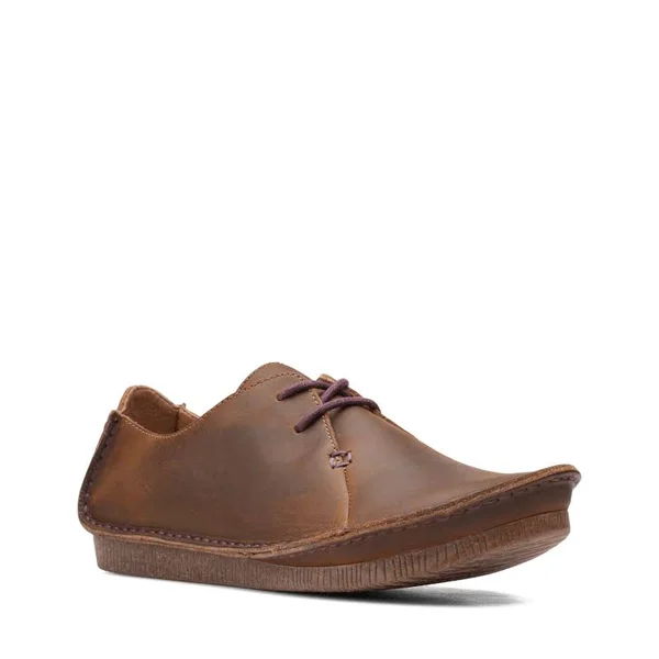 Clarks Women's Janey Mae Lace Up Shoe - Size: 6 M, Brown
