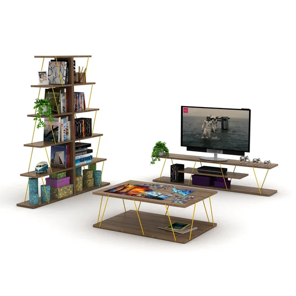 Discountworld Caitlyn Bookcase - White-Pink