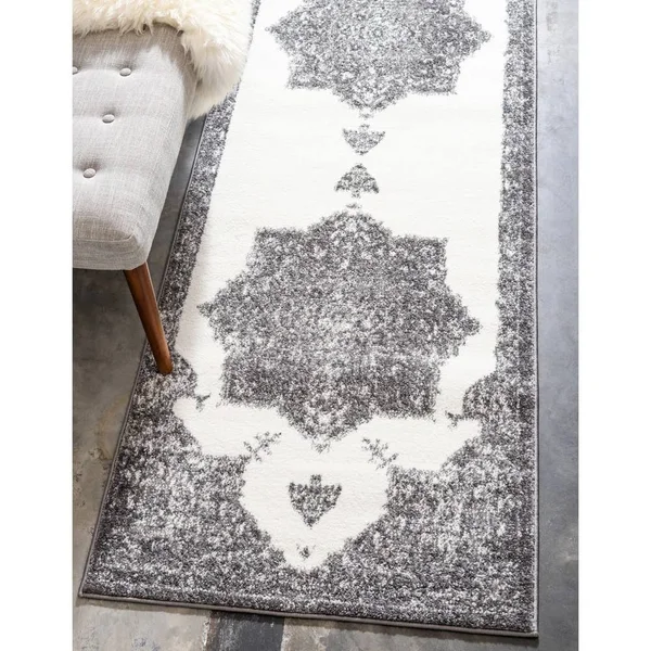 Unique Loom Canal Rosso Rug - 4& 0 x 4& 0, Round
