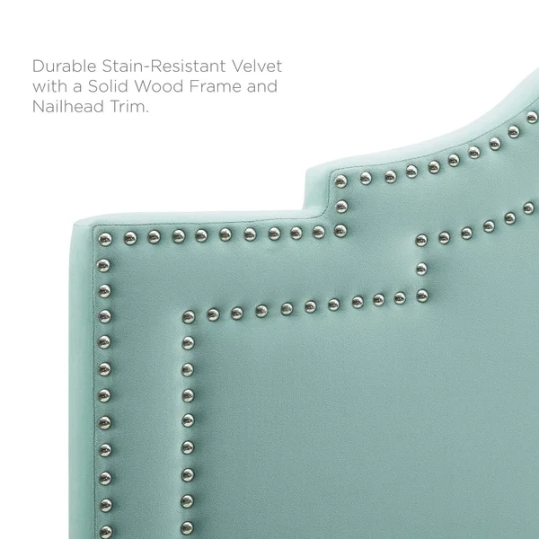 Full/Queen Lucia Performance Velvet Headboard Mint - Modway