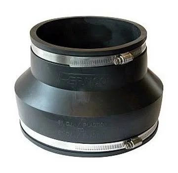 Drain Coupling 4 to 3 in. Straight Adaptor PVC Rubber - from Fernco