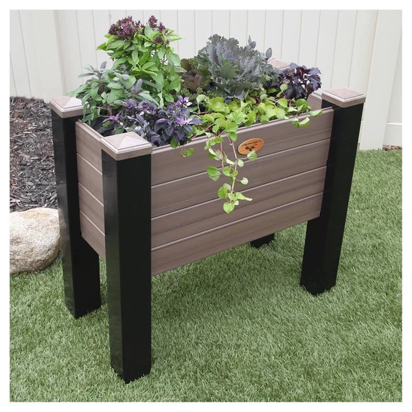 Gronomics Maintenance Raised Garden Bed, Black