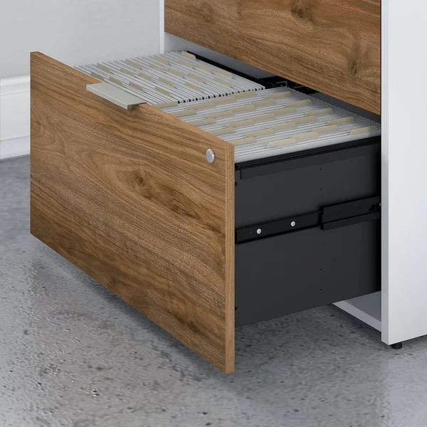 Bush Business Furniture Jamestown 2 Drawer Lateral File Cabinet - Assembled - Storm Gray