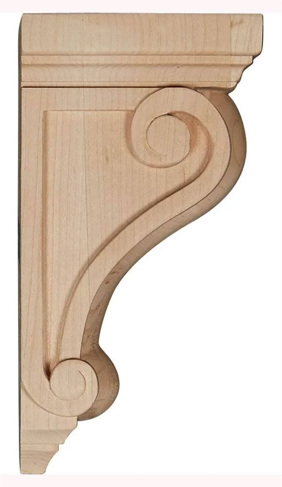 Ekena Millwork CORW04X04X07DECH 4x22W x 4x22D x 7 1/2x22H Devon Traditional Wood Corbel, Cherry
