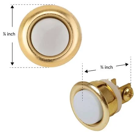 Newhouse Hardware FMBL-25 Lighted Doorbell Button, 25-Pack, Brass