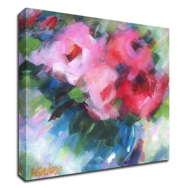 14x22 x 14x22 Big Pinks by Pamela Gatens Print on Canvas