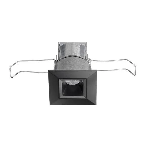 Juno MD1LG2 Sq 03LM 40K 80CRI fl Bl Recessed Lighting 2-1/4x22 Mini LED Square Downlight 4100K Flood Beam Spread - Black Finish