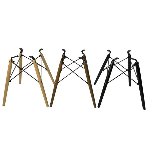 Eiffel Chair - Wooden Legs - yellow-pp - Dark Walnut