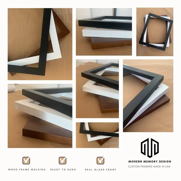45x11 Picture Frames Brown Wood 45x11 Frame 45 x 11 Wooden Frames Brown