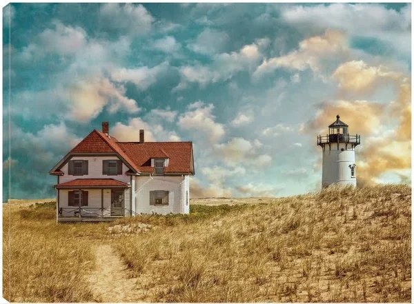 Race Point Light Canvas Print by Brooke T. Ryan 32x24 Fineartcanvas