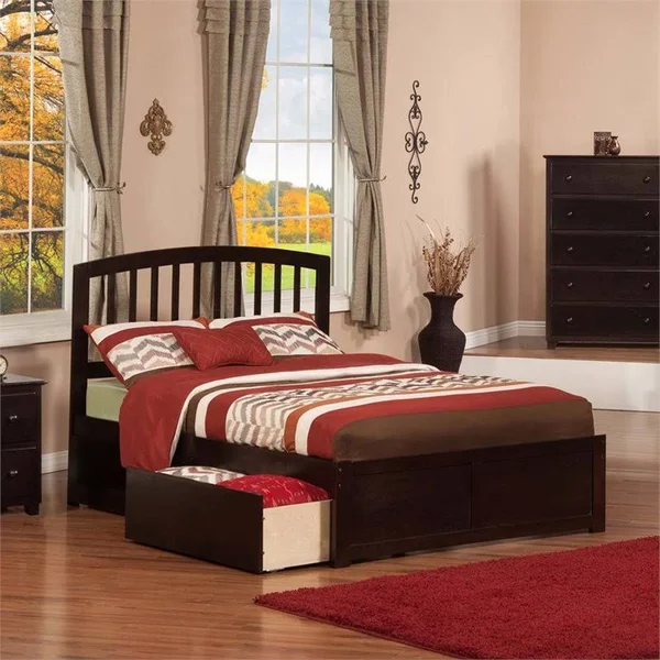 Leo & Lacey Full Storage Platform Bed in Espresso - LL-1653272