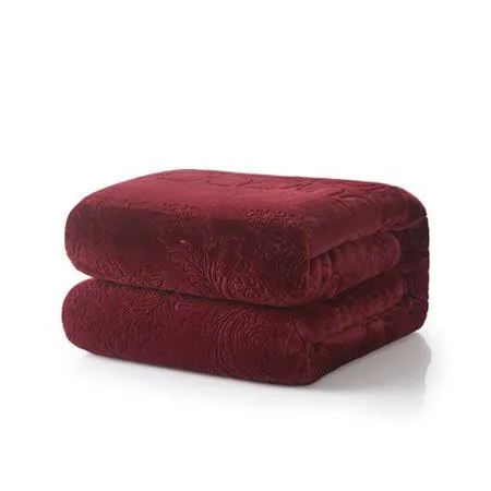 Tache Home Fashion Faux Fur Soft Throw Blanket - Red