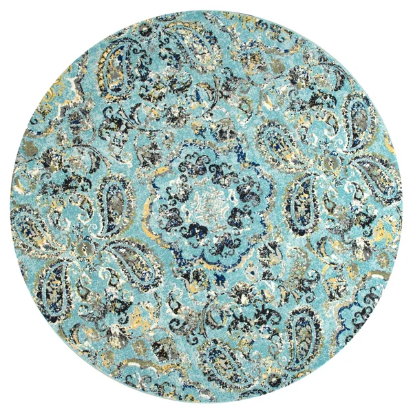 nuLOOM Taunya 8& Round Area Rug in Aqua