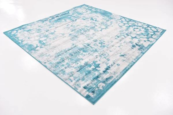 8&x8& Square Larvotto Sofia Rug Blue - Unique Loom