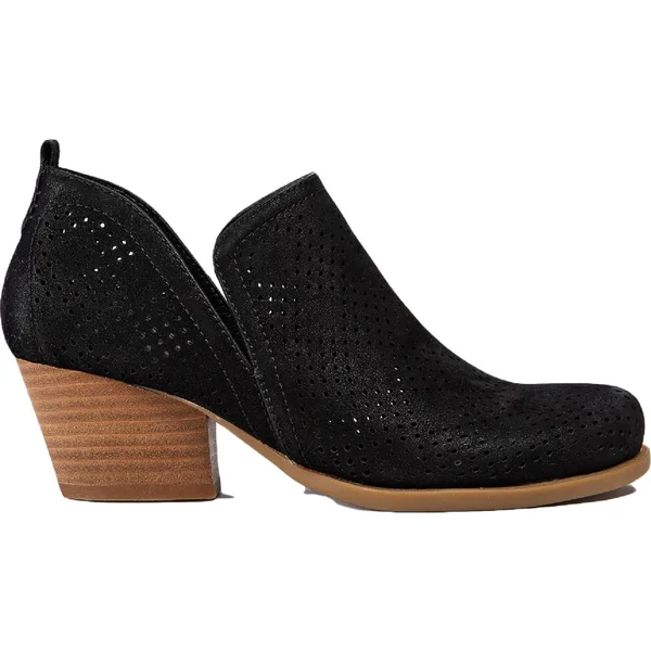 Baretraps Rizzo Womens Suede Block Heel Ankle Boots, Cognac
