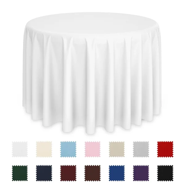 Lann&s Linens - 10 Premium 120x22 Round Tablecloths for Wedding, Banquet, Restaurant - Polyester Fabric Table Cloths - Ivory